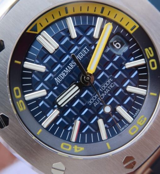 Replica Audemars Piguet JF Royal Oak Offshore Diver 2017 Blue 15710 Rubber Strap A3120 - Image 4