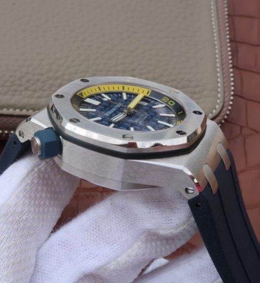 Replica Audemars Piguet JF Royal Oak Offshore Diver 2017 Blue 15710 Rubber Strap A3120 - Image 6
