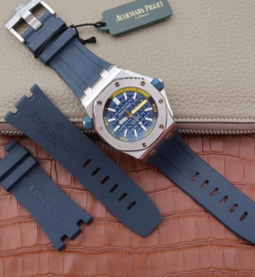 Replica Audemars Piguet JF Royal Oak Offshore Diver 2017 Blue 15710 Rubber Strap A3120 - Image 9