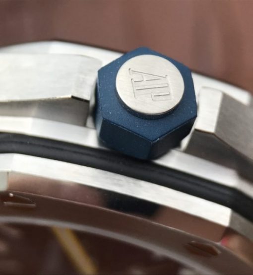 Replica Audemars Piguet JF Royal Oak Offshore Diver 2017 Blue 15710 Rubber Strap A3120 - Image 13