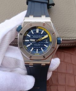 Replica Audemars Piguet JF Royal Oak Offshore Diver 2017 Blue 15710 Rubber Strap A3120