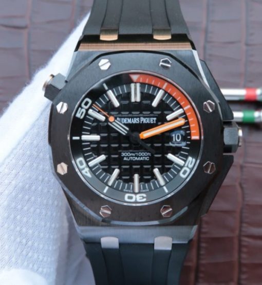Replica Audemars Piguet JF Royal Oak Offshore Diver Real Ceramic Rubber Strap A3120