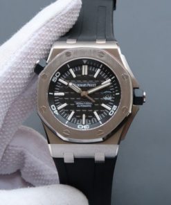 Replica Audemars Piguet JF Royal Oak Offshore Diver 15703 Black Dial Rubber Strap A3120