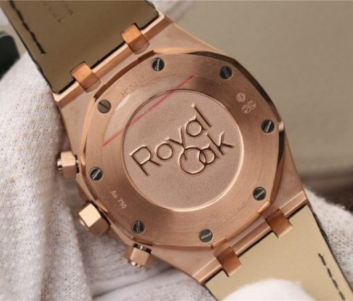 Replica Audemars Piguet Royal OAK Royal Oak Chronograph 26331 RG Brown Dial Leather Strap A7750 - Image 7