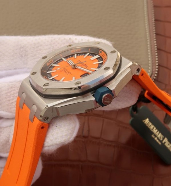 Replica Audemars Piguet JF Royal Oak Offshore Diver 2017 Orange 15710 Rubber Strap A3120 - Image 4