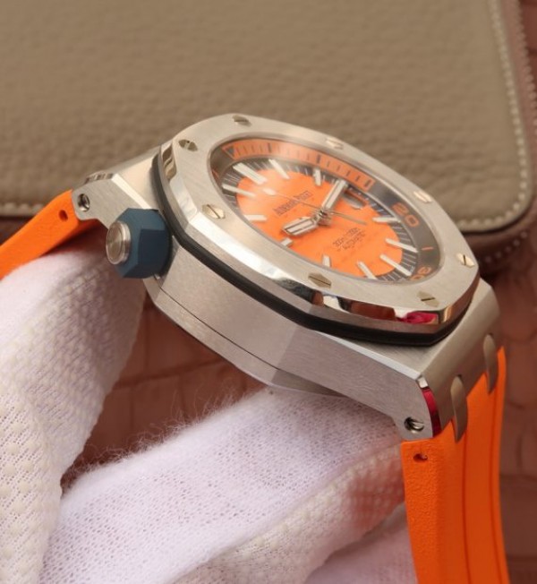 Replica Audemars Piguet JF Royal Oak Offshore Diver 2017 Orange 15710 Rubber Strap A3120 - Image 5
