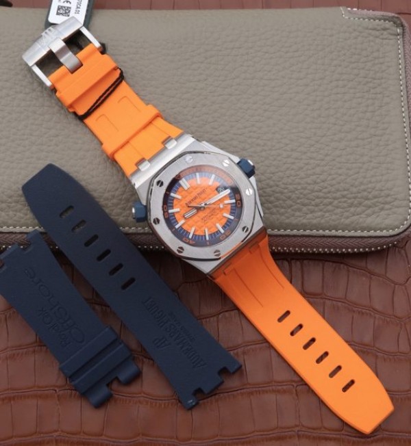 Replica Audemars Piguet JF Royal Oak Offshore Diver 2017 Orange 15710 Rubber Strap A3120 - Image 8