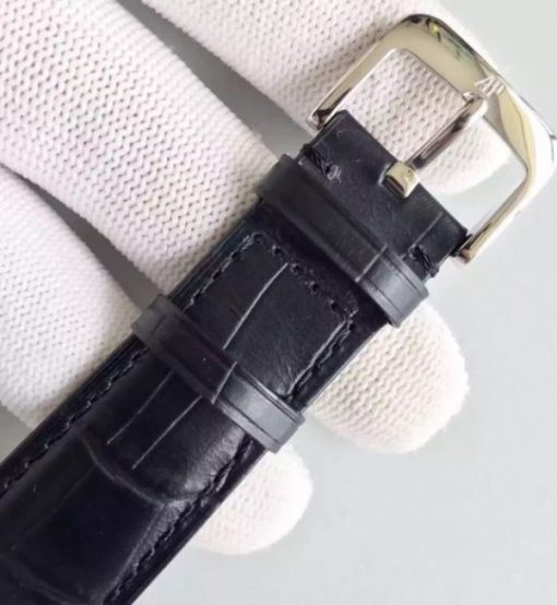 Replica Audemars Piguet Jules Audemars 15170 Roman numerals SS Black Dial Leather Strap A3120 - Image 7