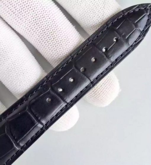 Replica Audemars Piguet Jules Audemars 15170 Roman numerals SS Black Dial Leather Strap A3120 - Image 8