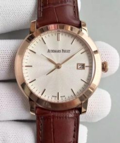 Replica Audemars Piguet Jules Audemars 15170 RG White Dial Leather Strap A3120