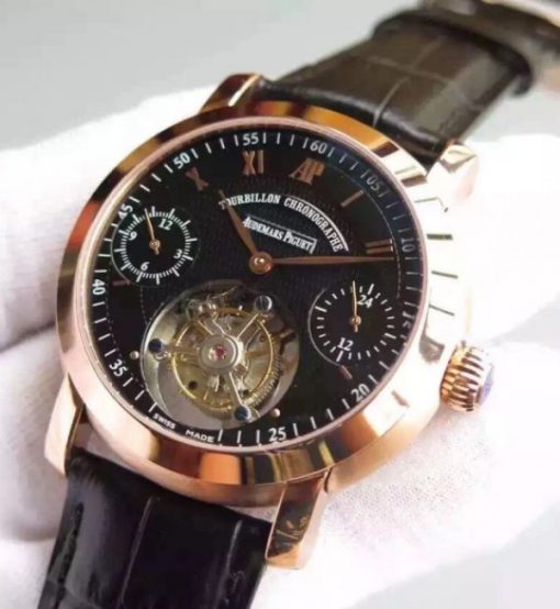 Replica Audemars Piguet Jules Audemars Tourbillon RG Black Dial - Image 2