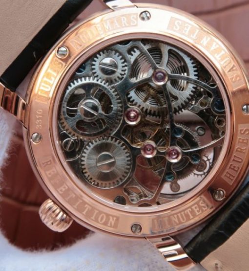 Replica Audemars Piguet Jules Audemars Skeleton Tourbillon RG Dial Leather Strap - Image 6