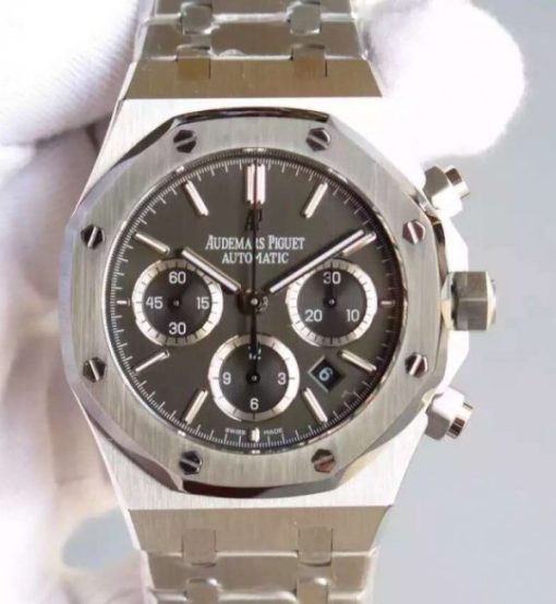 Replica Audemars Piguet Royal Oak Chronograph SS Gray Dial SS Bracelet A7750