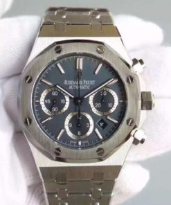 Replica Audemars Piguet Royal Oak Chronograph SS Blue Dial SS Bracelet A7750