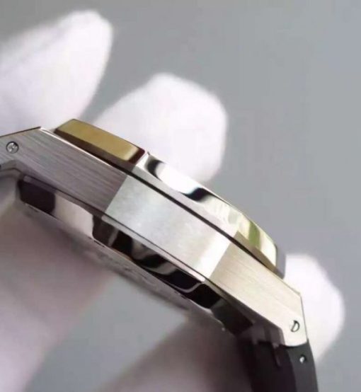 Replica Audemars Piguet Royal Oak Chronograph SS White Dial Rubber Strap A7750 - Image 4