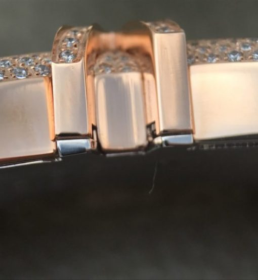 Replica Cartier High Jewelry Watches RG WJ306014 White Dial Brown Fabric Strap - Image 13