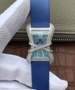 Replica Cartier High Jewelry Watches WJ306014 Blue Dial Blue Fabric Strap