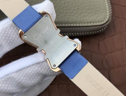 Replica Cartier High Jewelry Watches RG WJ306014 Blue Dial Blue Fabric Strap - Image 6