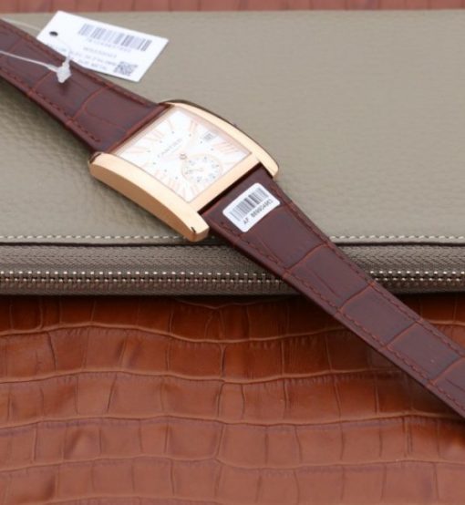 Replica Cartier Tank MC RG White Dial RG Mark Brown Leather Strap - Image 8