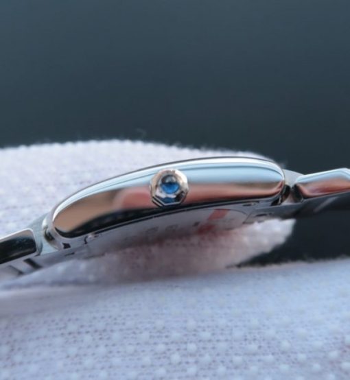 Replica Cartier Tank Francaise Ladies Whtie Dial SS Bracelet Ronda Quartz - Image 3