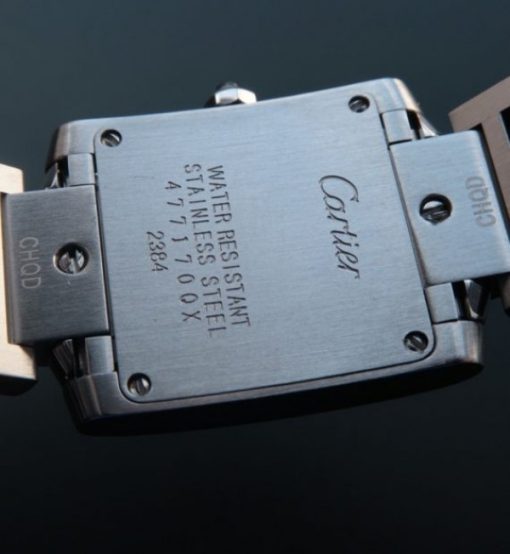Replica Cartier Tank Francaise Ladies Whtie Dial SS Bracelet Ronda Quartz - Image 5