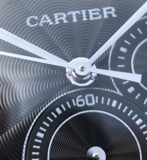 Replica Cartier Ballon Bleu De Cartier Chrono 44mm YG Black Dial Leather Strap A8101 - Image 10