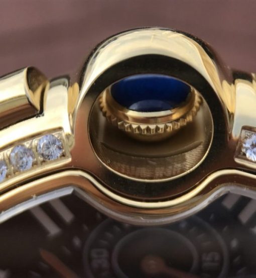 Replica Cartier Ballon Bleu De Cartier Chrono 44mm YG Black Dial Leather Strap A8101 - Image 11