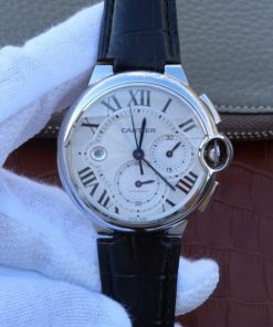 Replica Cartier Ballon Bleu De Cartier Chrono SS White Dial A8101