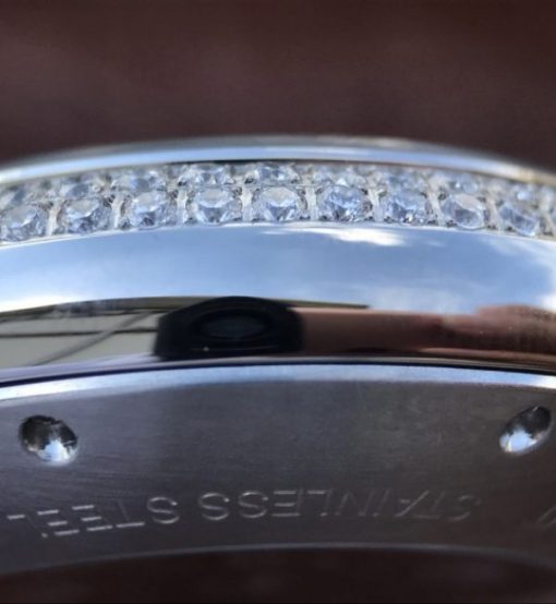 Replica Cartier Ballon Bleu De Cartier Chrono SS Black Dial Diamonds Bezel A8101 - Image 10