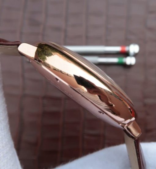 Replica Cartier Ballon Bleu Tourbillon RG Brown Leather Strap - Image 5