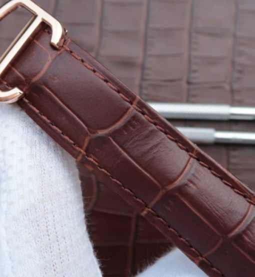 Replica Cartier Ballon Bleu Tourbillon RG Brown Leather Strap - Image 6