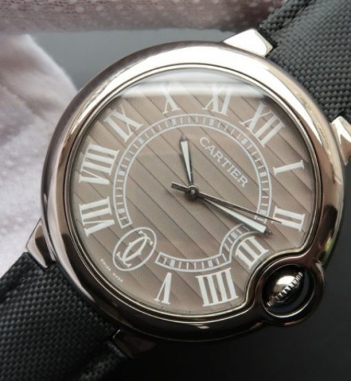 Replica Cartier Ballon Bleu XL 46mm SS Gray Dial Nylon Strap ETA 2824 - Image 2