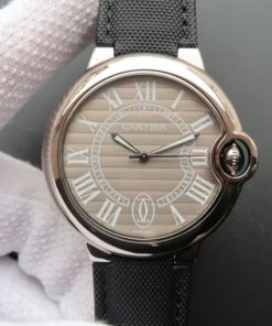 Replica Cartier Ballon Bleu XL 46mm SS Gray Dial Nylon Strap ETA 2824