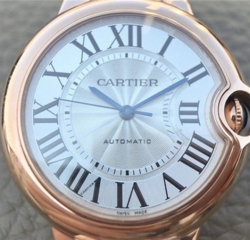 Replica Cartier Ballon Bleu 36mm RG White Textured Dial RG Bracelet - Image 3