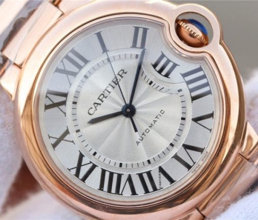 Replica Cartier Ballon Bleu 36mm RG White Textured Dial RG Bracelet - Image 5