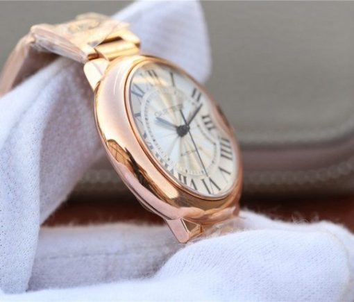 Replica Cartier Ballon Bleu 36mm RG White Textured Dial RG Bracelet - Image 7