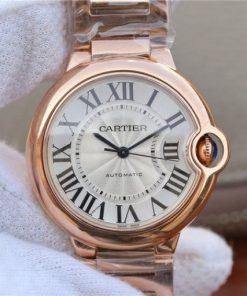 Replica Cartier Ballon Bleu 36mm RG White Textured Dial RG Bracelet