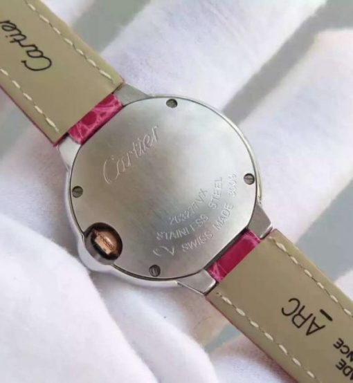 Replica Cartier Ballon Bleu Ladies 28mm SS White Dial Ronda Quartz - Image 3