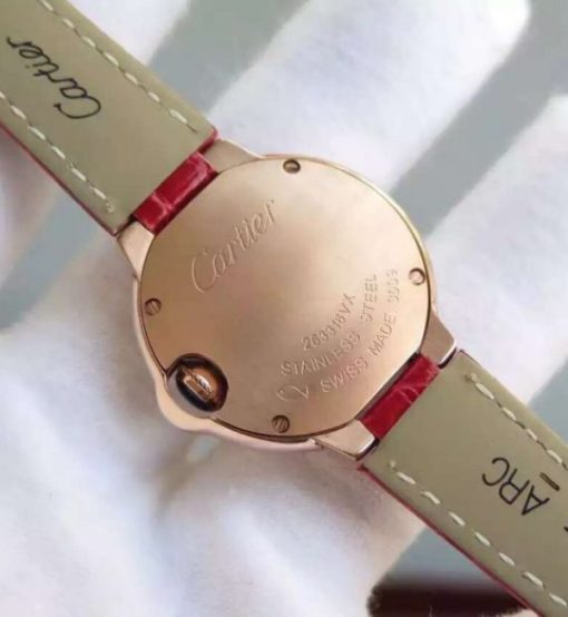 Replica Cartier Ballon Bleu Ladies 28mm RG White Dial Ronda Quartz - Image 3