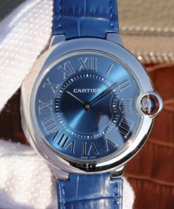 Replica Cartier TWF Ballon Bleu 46mm Blue Textured Dial MIYOTA9015