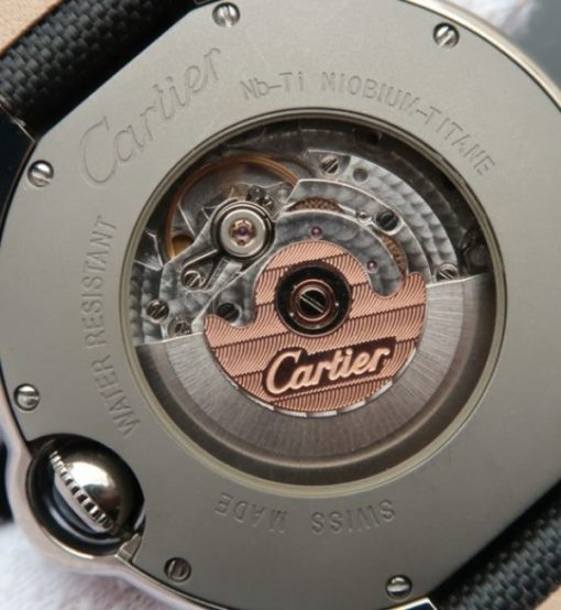 Replica Cartier Ballon Bleu 46mm SS White Dial Nylon Strap ETA 2824 - Image 6