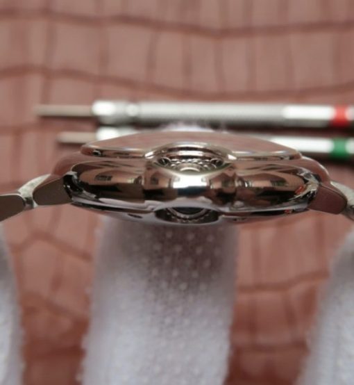 Replica Cartier Ballon Bleu 33mm SS Pink Textured Dial SS Bracelet SEIKO NH05A - Image 4