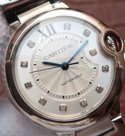 Replica Cartier JF Ballon Bleu 42mm White Textured Dial SS Bracelet MIYOTA9015 - Image 3