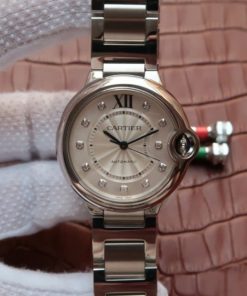 Replica Cartier JF Ballon Bleu 42mm White Textured Dial SS Bracelet MIYOTA9015