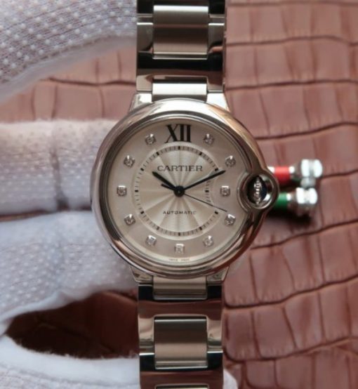 Replica Cartier JF Ballon Bleu 42mm White Textured Dial SS Bracelet MIYOTA9015