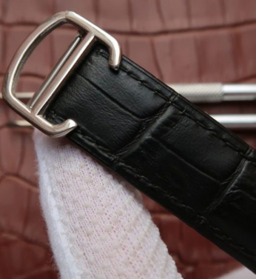 Replica Cartier JF Ballon Bleu 42mm White Textured Dial Black Leather Strap MIYOTA9015 - Image 7