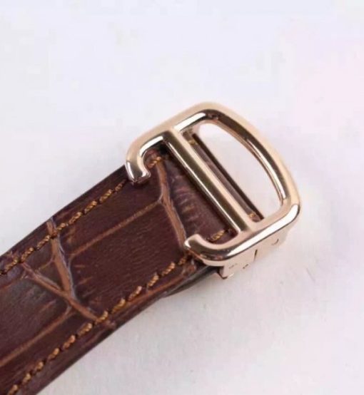 Replica Cartier Ballon de Cartier Tourbillon RG Gray Dial Leather Strap Flying Tour - Image 7