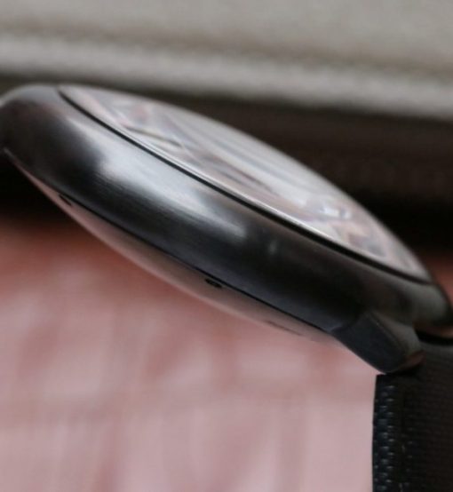 Replica Cartier V6F Ballon Bleu 42mm DLC All Black Black Textured Dial Leather Strap A1847 - Image 6