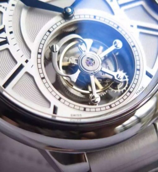 Replica Cartier Ballon Bleu Tourbillon 46MM White Dial SS Bracelet - Image 3