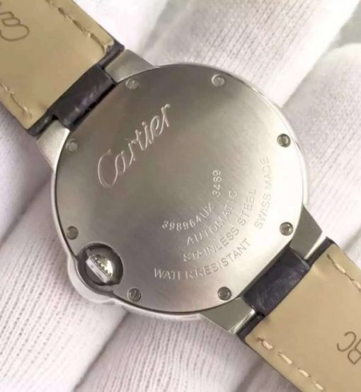 Replica Cartier V6F Ballon Bleu 33mm Pink Dial Pink Leather Strap SEIKO NH05A - Image 4